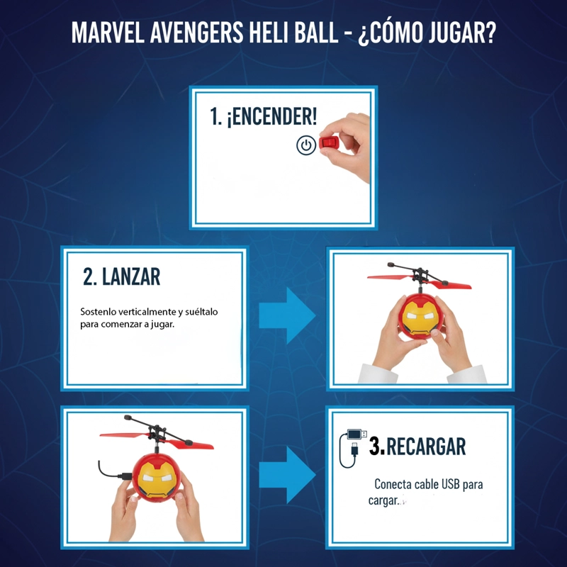 JUGUETE HELIBALL IRON MAN - MARVEL - 5