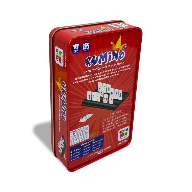 JUEGO DE MESA RUMINO RUMMY RUMMI CAJA METALICA - TOYNG - 6
