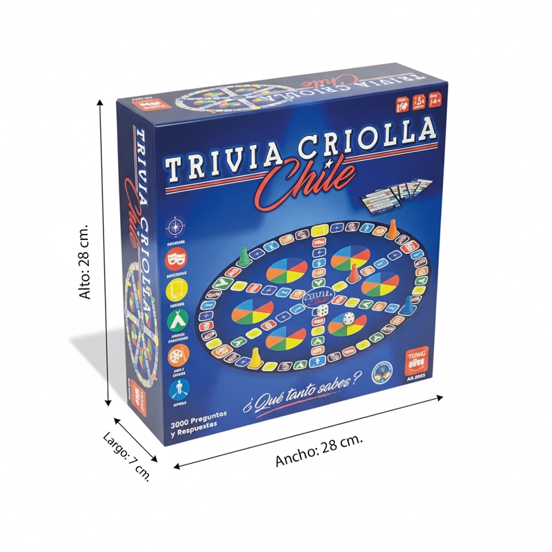 JUEGO DE MESA TRIVIA CRIOLLA DE CHILE - TOYNG - 6