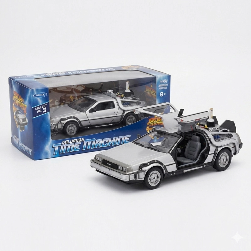 BACK TO THE FUTURE II DELOREAN ESCALA 1:24 - WELLY - 1