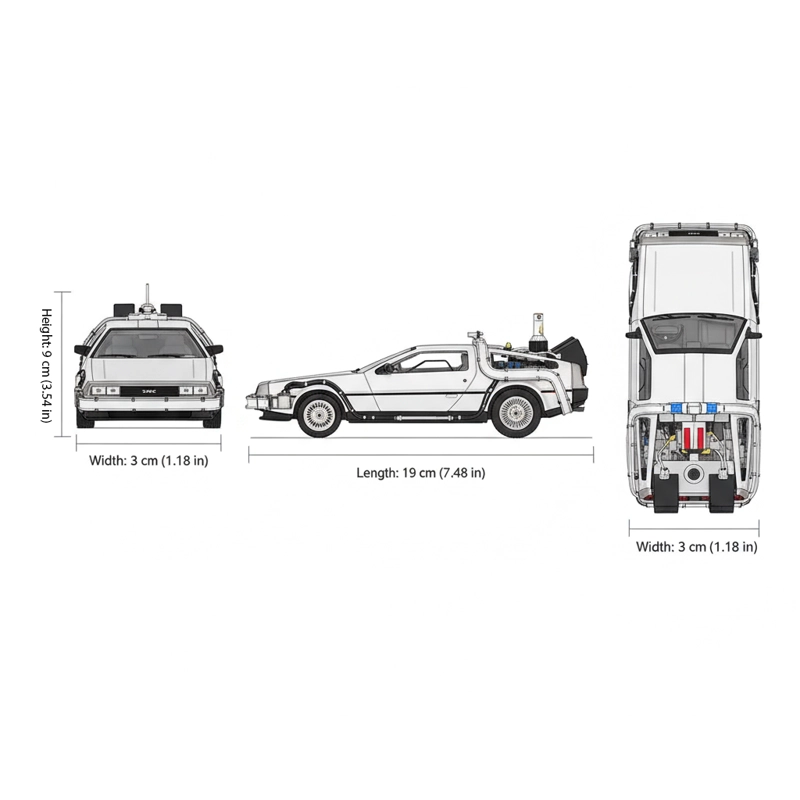 BACK TO THE FUTURE II DELOREAN ESCALA 1:24 - WELLY - 5