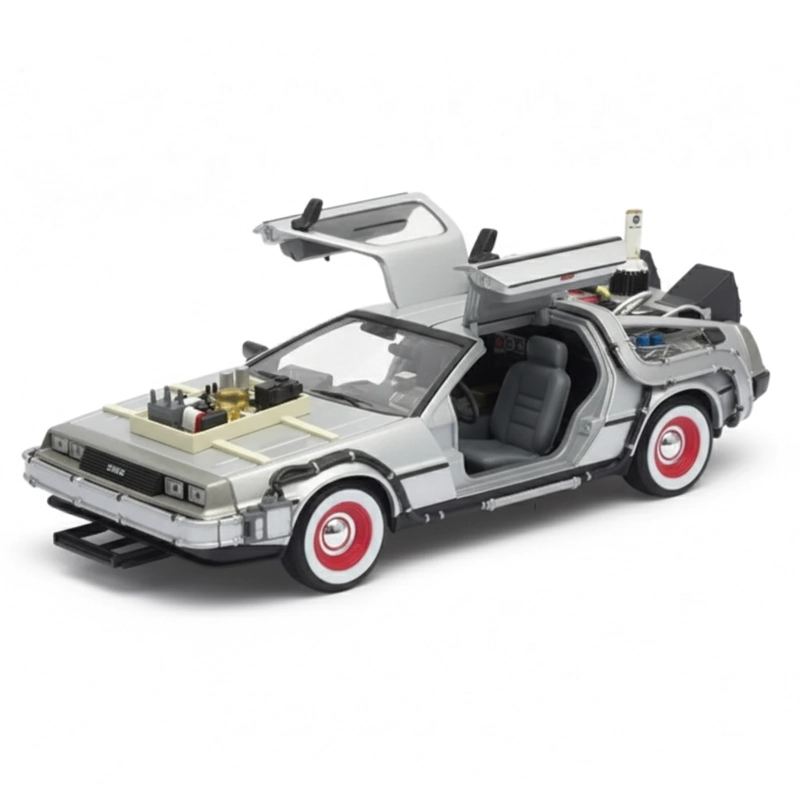 BACK TO THE FUTURE III DELOREAN ESCALA 1:24 - WELLY - 2