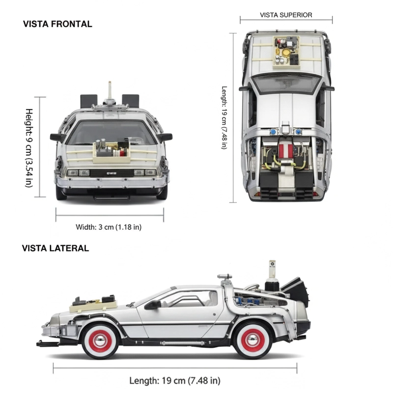 BACK TO THE FUTURE III DELOREAN ESCALA 1:24 - WELLY - 5