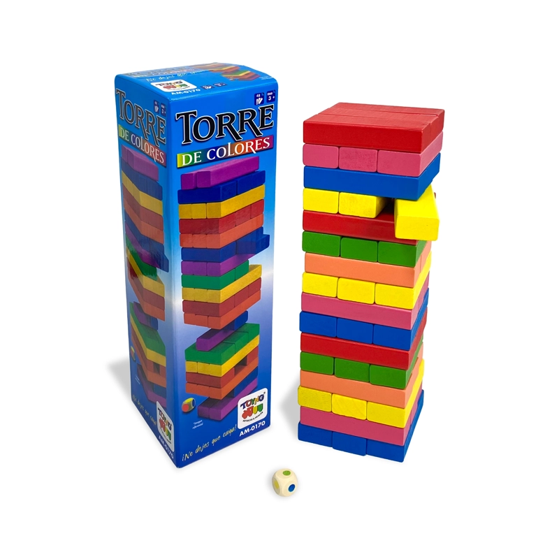 JUEGO DE MESA TORRE 54 PIEZAS COLOR - TOYNG - 1