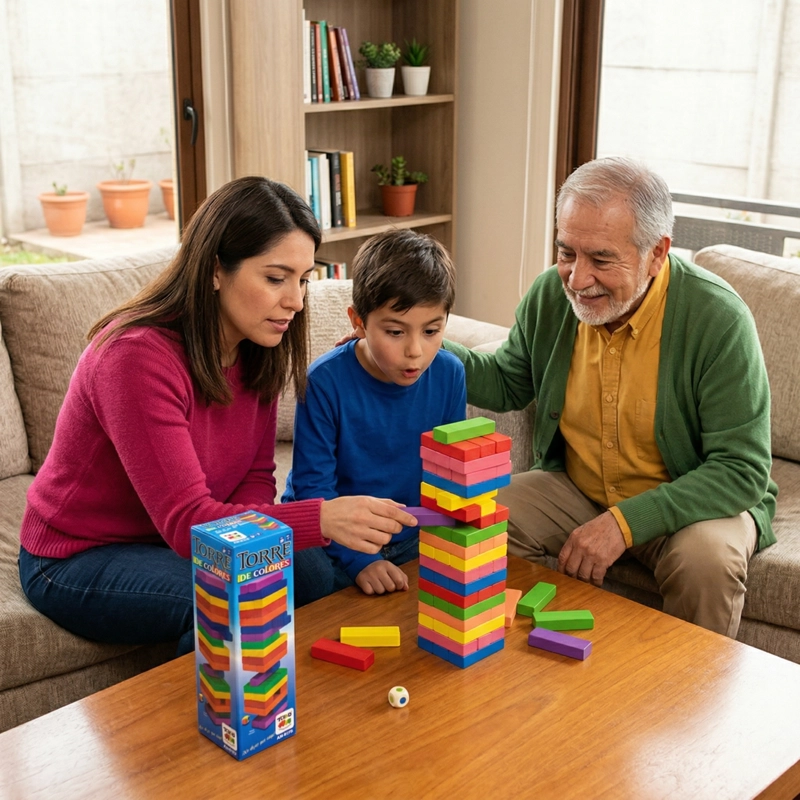 JUEGO DE MESA TORRE 54 PIEZAS COLOR - TOYNG - 4