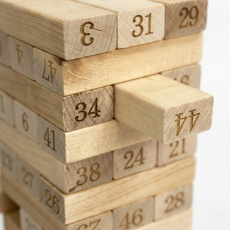 JUEGO DE MESA TORRE 54 PIEZAS NATURAL - TOYNG - 6
