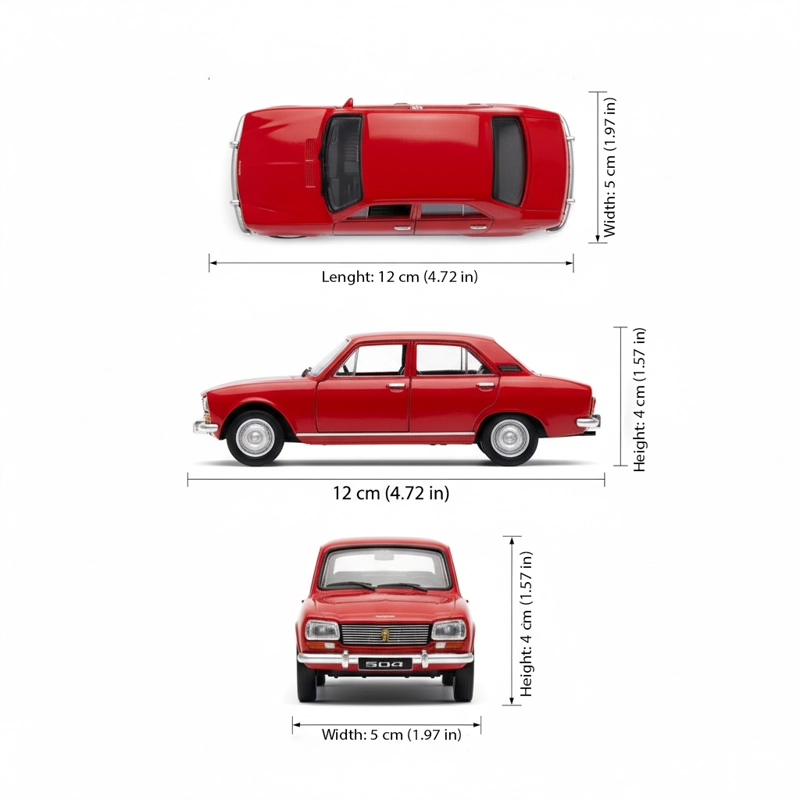 AUTO PEUGEOT 504 1975 ESCALA 1:34:39 - WELLY - 7