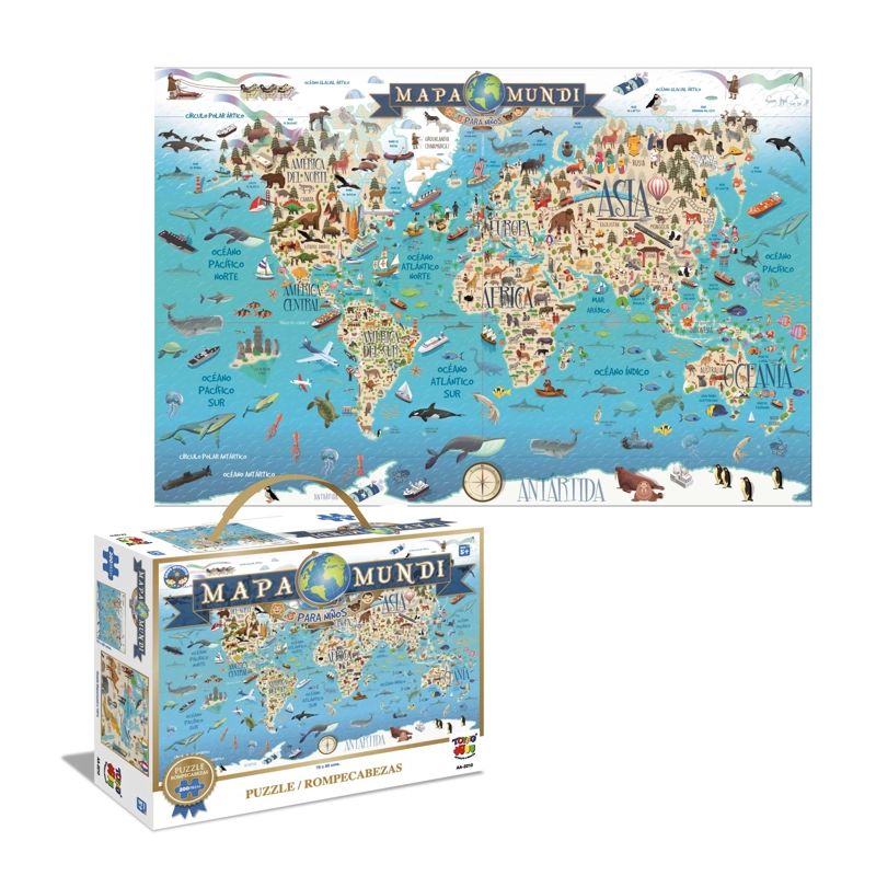 PUZZLE MAPAMUNDI 200 PIEZAS - TOYNG - 1