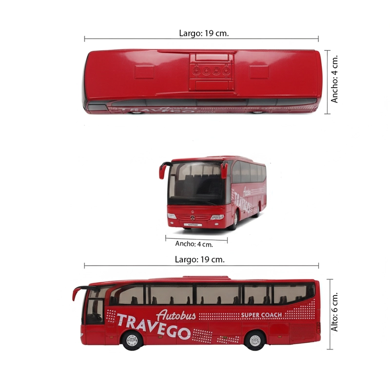 BUS MERCEDES BENZ TRAVEGO ESCALA 1:64 - WELLY - 2