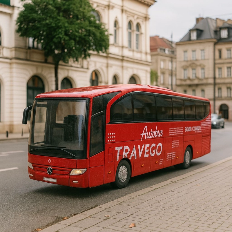 BUS MERCEDES BENZ TRAVEGO ESCALA 1:64 - WELLY - 3