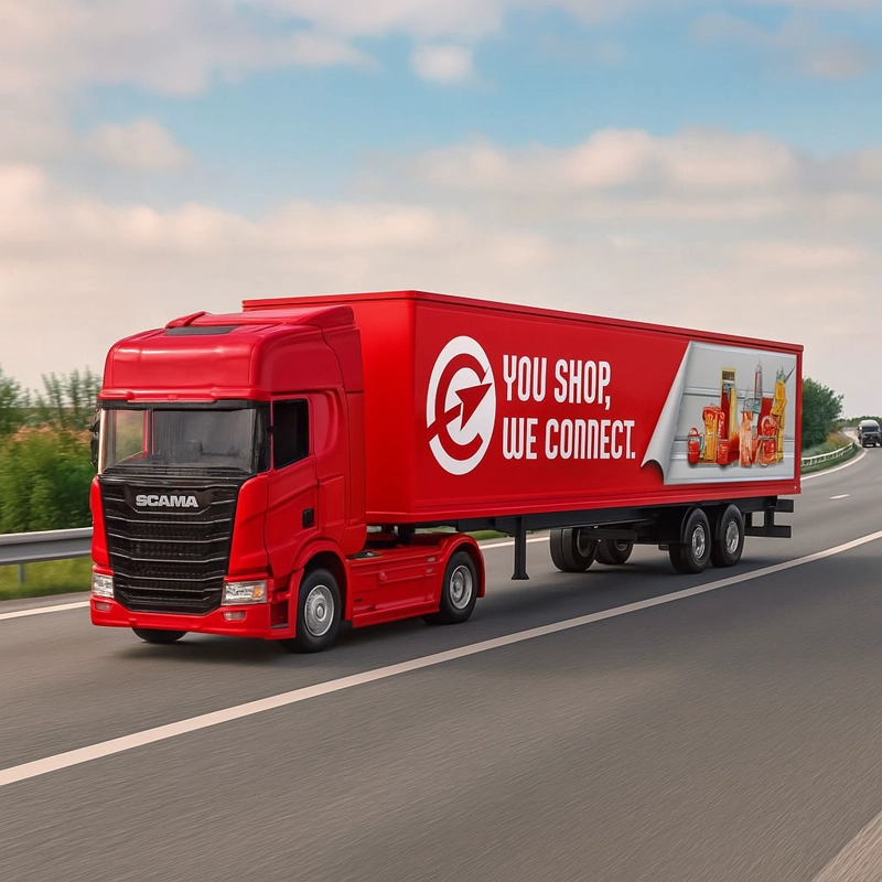 CAMION SCANIA LOGGING TRAILER ROJO ESCALA 1:64 - WELLY - 4