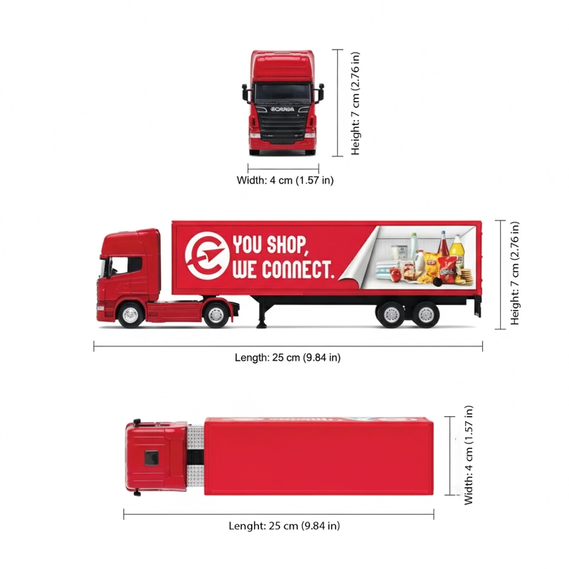 CAMION SCANIA LOGGING TRAILER ROJO ESCALA 1:64 - WELLY - 7
