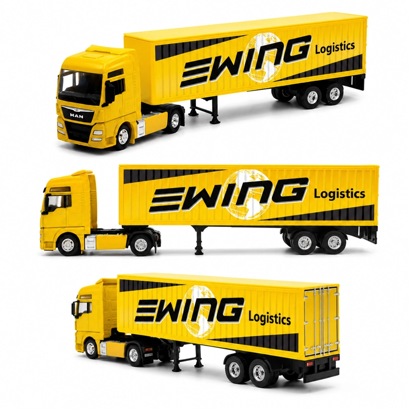 CAMION MAN TGX XXL LOGGING TRAILER ESCALA 1:64 - WELLY - 1