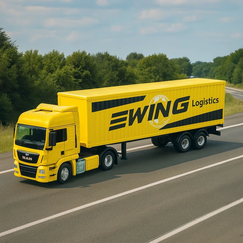 CAMION MAN TGX XXL LOGGING TRAILER ESCALA 1:64 - WELLY - 6