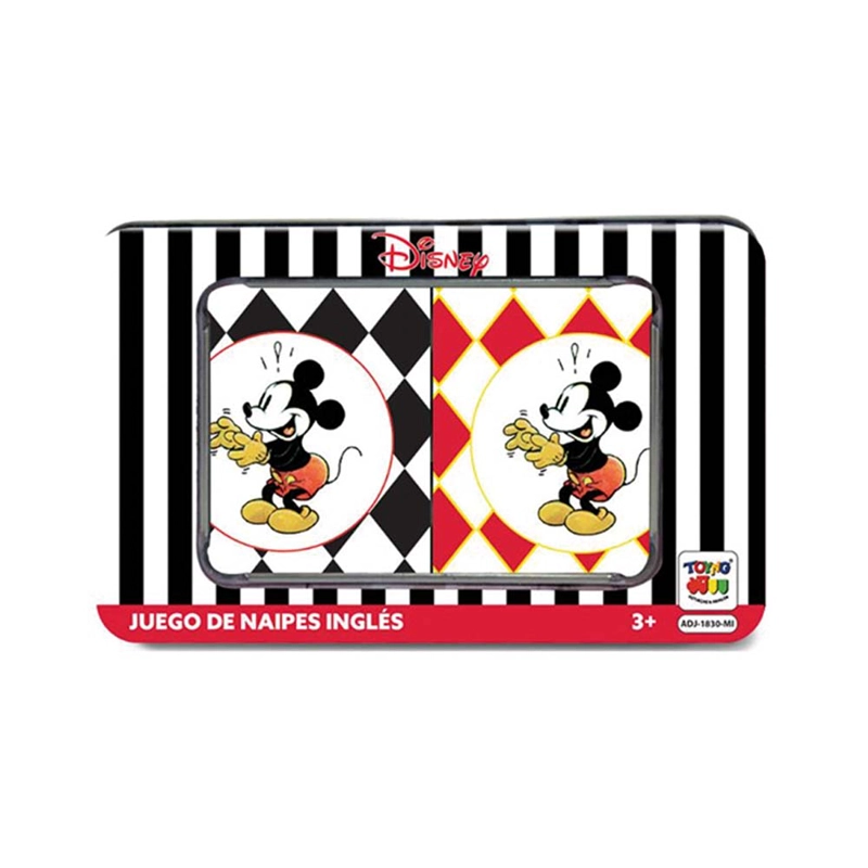 JUEGO DE MESA NAIPES CAJA METALICA - MICKEY - 1