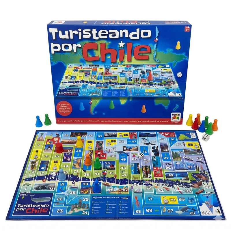 JUEGO DE MESA TURISTEANDO POR CHILE - TOYNG - 1