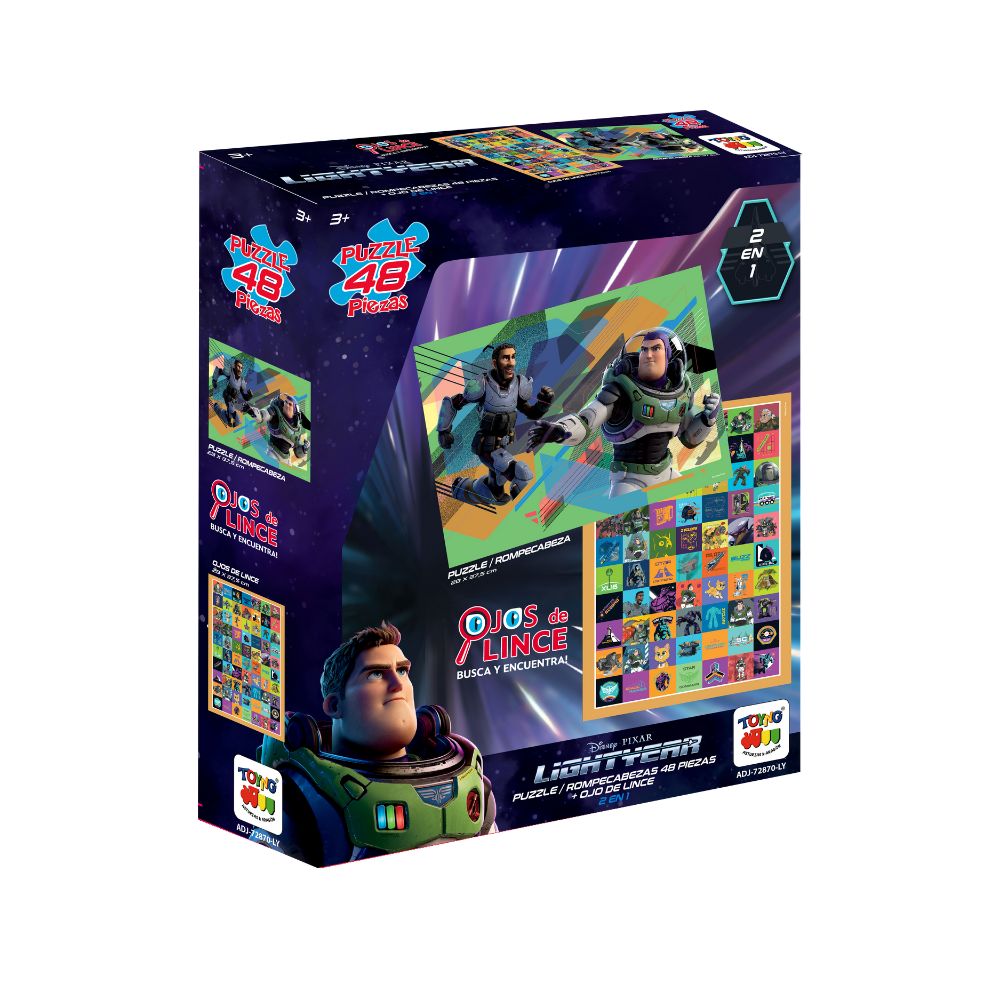 2 EN 1 PUZZLE 48 PIEZAS + OJOS DE LINCE - LIGHTYEAR - 1