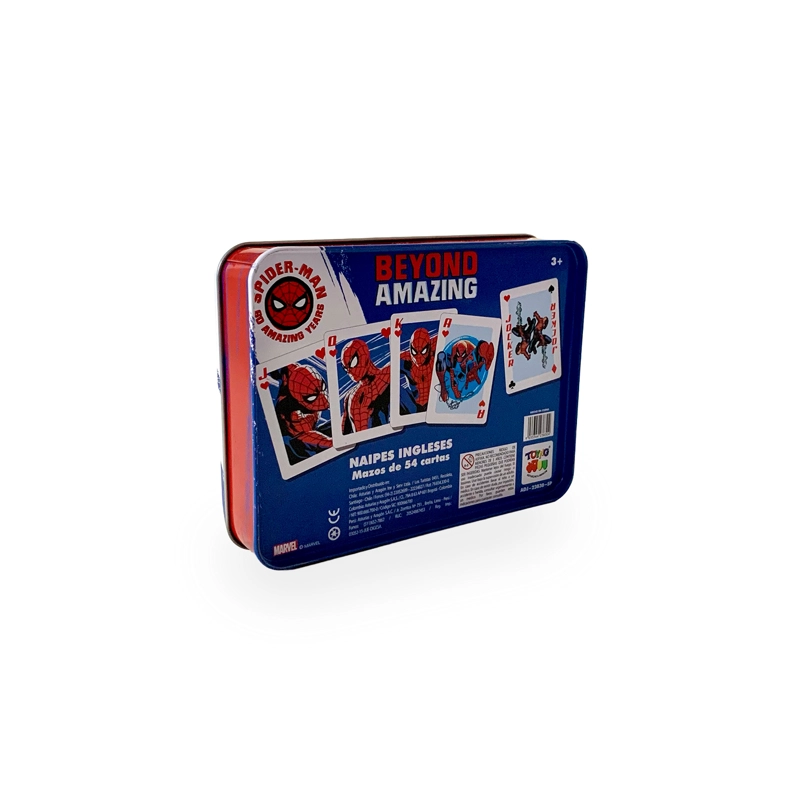 JUEGO DE MESA NAIPES CAJA METALICA - SPIDERMAN - 5