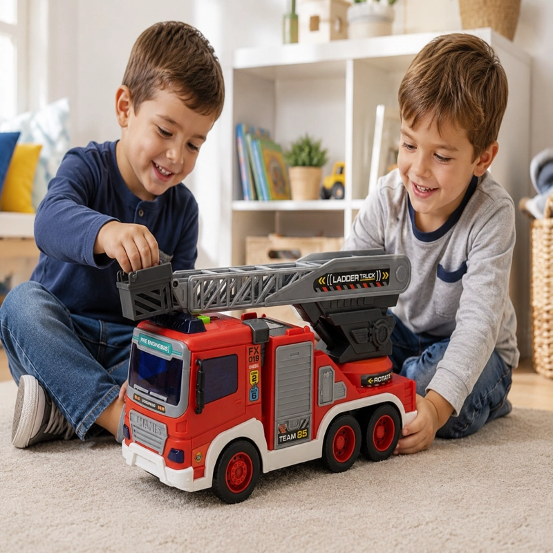 JUGUETE CAMION BOMBEROS LANZA AGUA 1:16 - TOYNG - 3