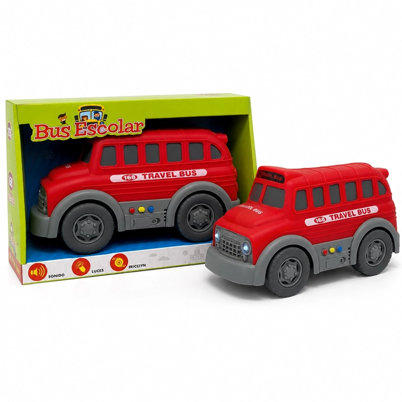 JUGUETE BUS ESCOLAR ROJO - TOYNG - 1