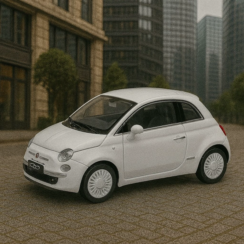 AUTO 2007 FIAT 500 ESCALA 1:43 - WELLY - 2