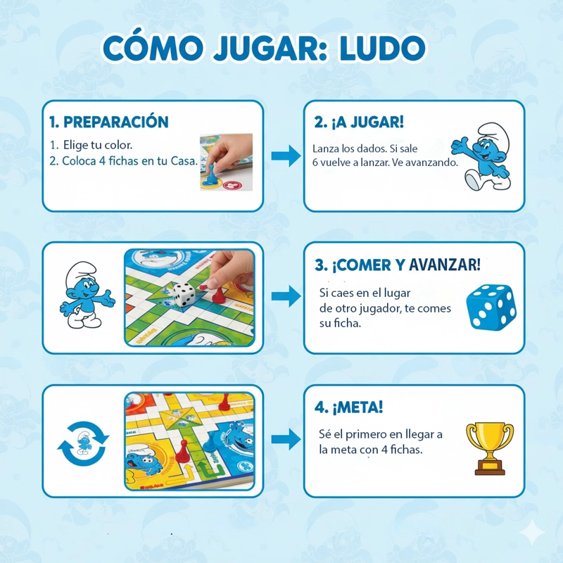 JUEGO DE MESA LUDO LOS PITUFOS - LOS PITUFOS - 6