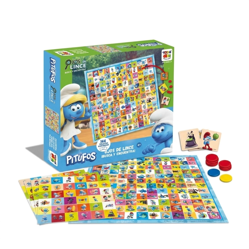 JUEGO DE MESA OJOS DE LINCE PITUFOS - LOS PITUFOS - 1
