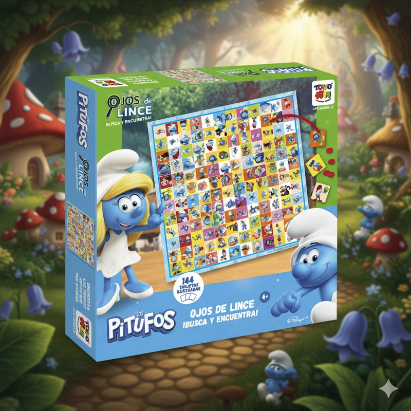 JUEGO DE MESA OJOS DE LINCE PITUFOS - LOS PITUFOS - 6