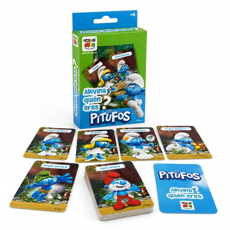 JUEGO EDUCATIVO FLASH CARDS ADIVINA QUIEN - LOS PITUFOS - 1