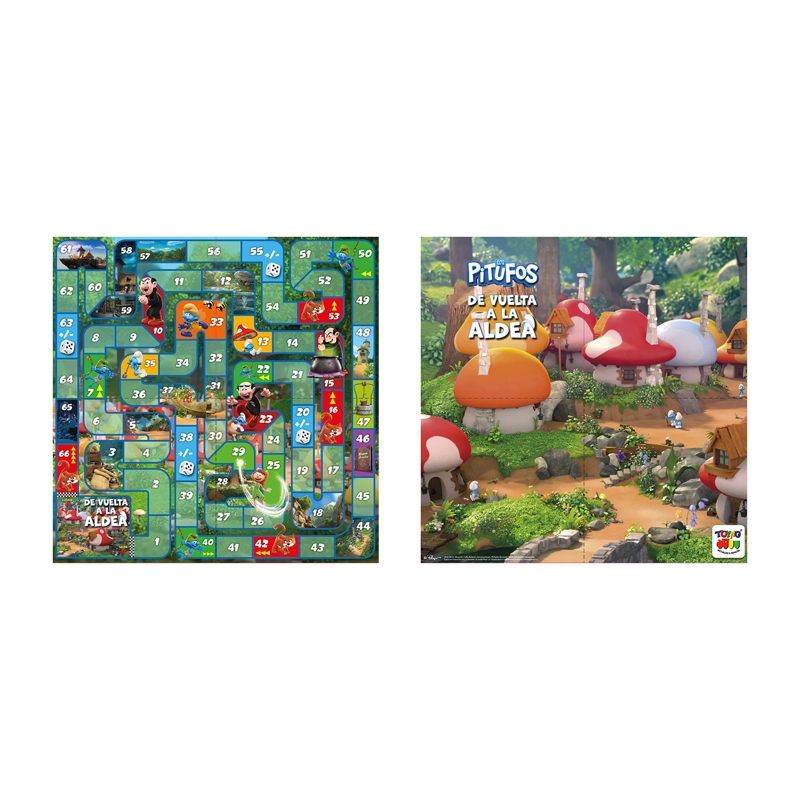 JUEGO DE MESA VUELTA A LA ALDEA - LOS PITUFOS - 4