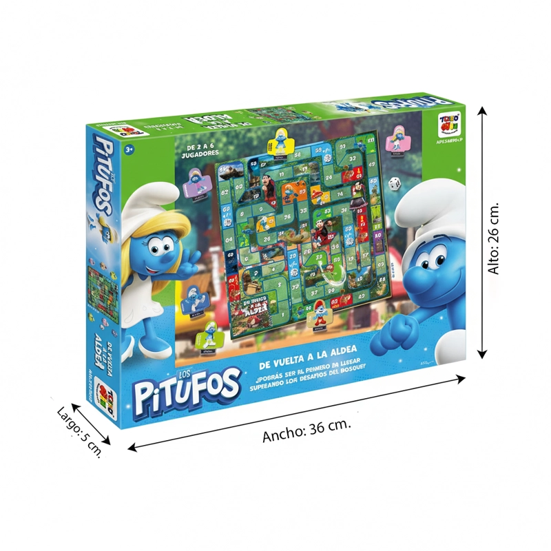 JUEGO DE MESA VUELTA A LA ALDEA - LOS PITUFOS - 7