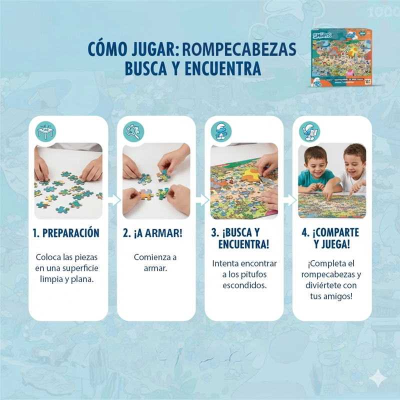 PUZZLE 1000 PIEZAS - LOS PITUFOS - 8