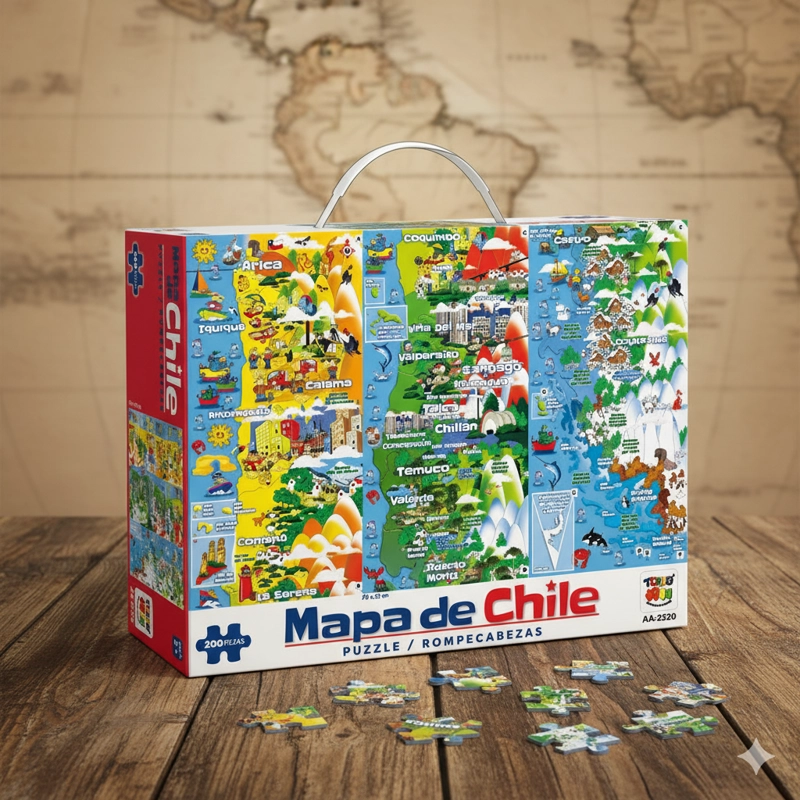 PUZZLE 200 PIEZAS MAPA DE CHILE - TOYNG - 6