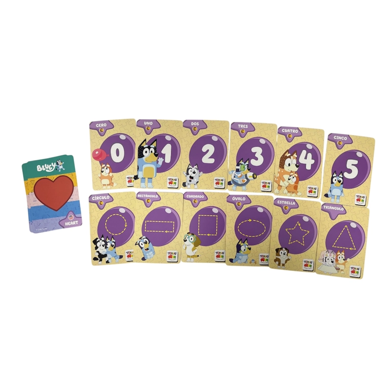 JUEGO EDUCATIVO FLASH CARDS NUMEROS COLORES FIGURAS - BLUEY - 2