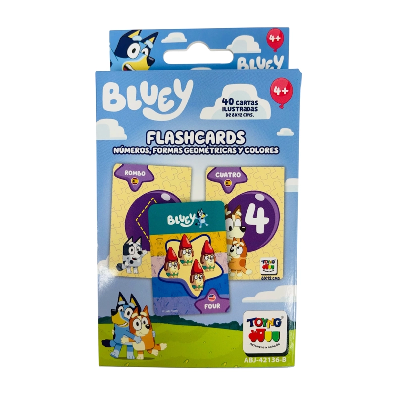 JUEGO EDUCATIVO FLASH CARDS NUMEROS COLORES FIGURAS - BLUEY - 3