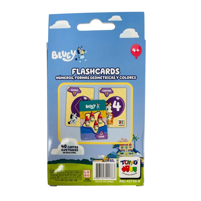 JUEGO EDUCATIVO FLASH CARDS NUMEROS COLORES FIGURAS - BLUEY - 4