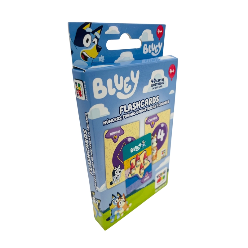 JUEGO EDUCATIVO FLASH CARDS NUMEROS COLORES FIGURAS - BLUEY - 5
