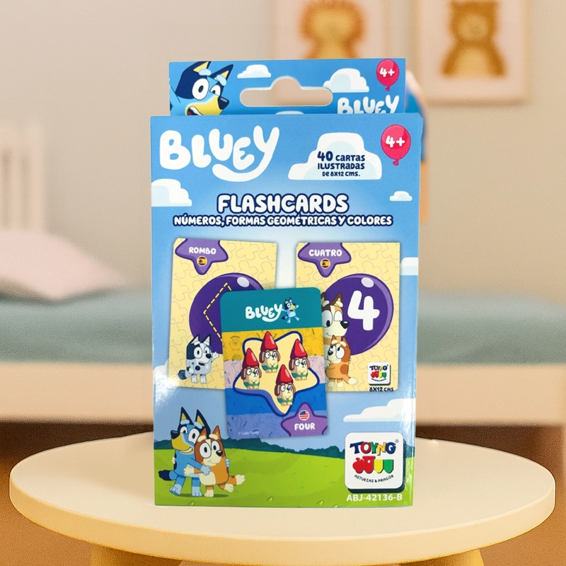 JUEGO EDUCATIVO FLASH CARDS NUMEROS COLORES FIGURAS - BLUEY - 9