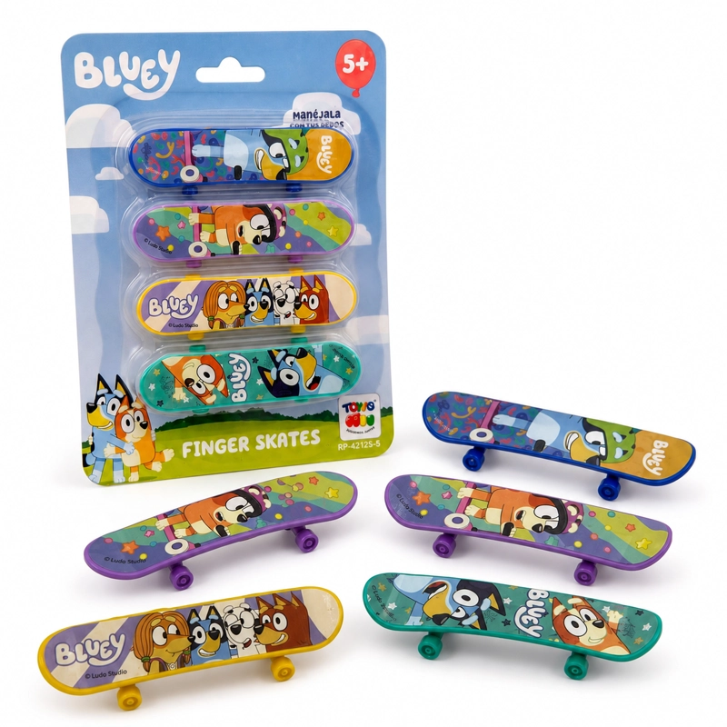 JUGUETE KIT 4 UNIDADES FINGER SKATE - BLUEY - 1