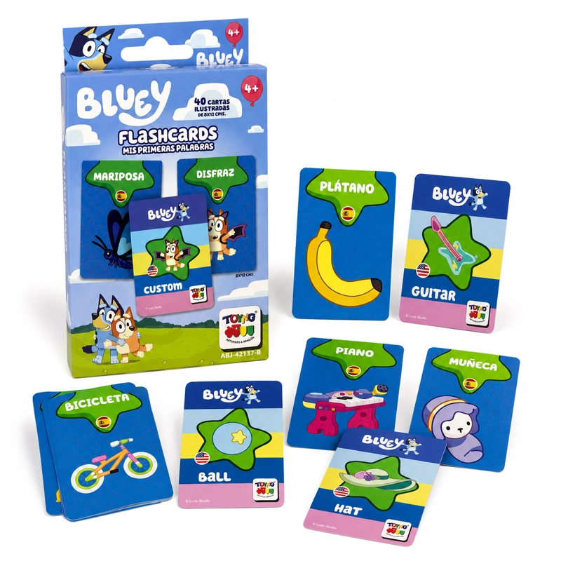 JUEGO EDUCATIVO FLASH CARDS MIS PRIMERAS PALABRAS - BLUEY - 1