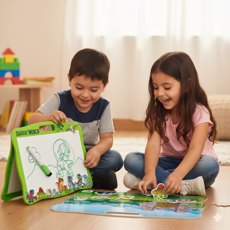 JUEGO EDUCATIVO PIZARRA 2 EN 1 - JURASSIC - 4