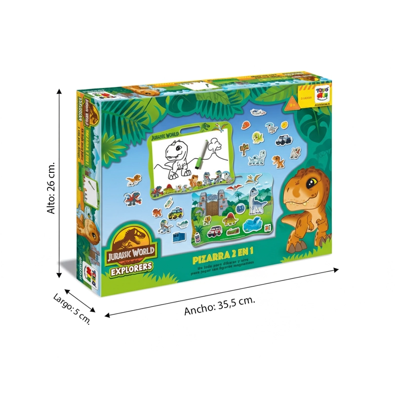 JUEGO EDUCATIVO PIZARRA 2 EN 1 - JURASSIC - 7