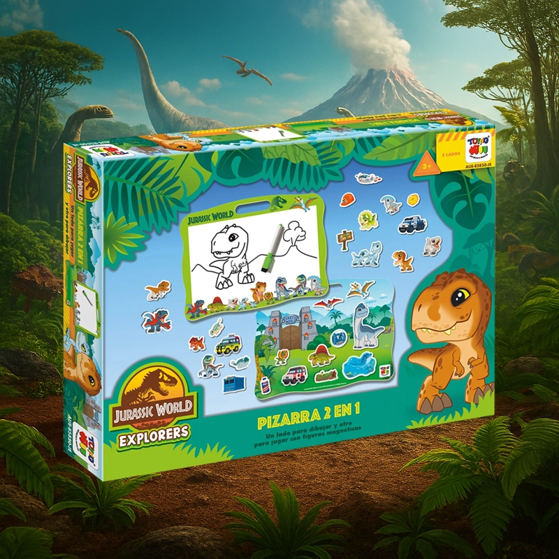 JUEGO EDUCATIVO PIZARRA 2 EN 1 - JURASSIC - 8