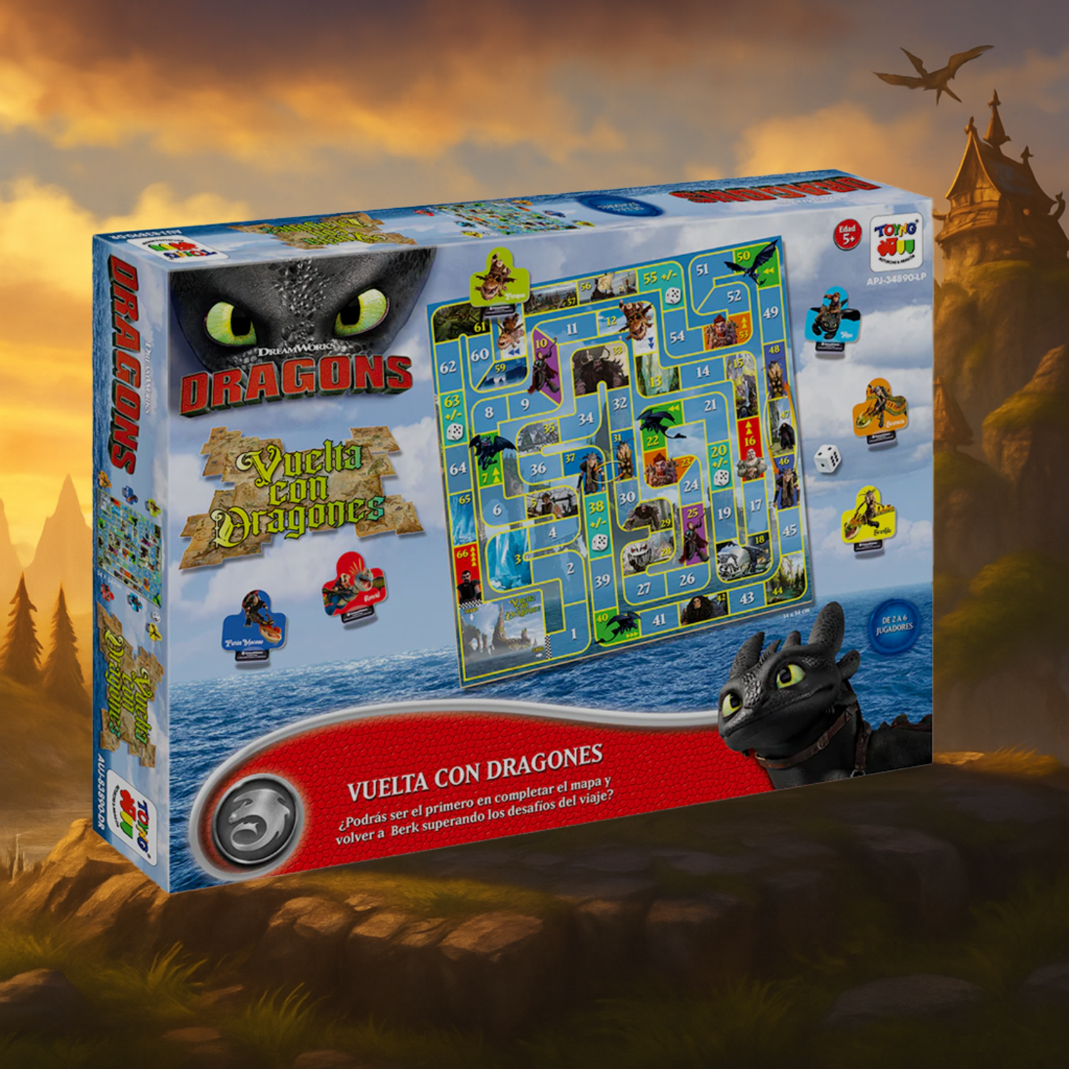 JUEGO DE MESA VUELTA CON DRAGONES - COMO ENTRENAR DRAGON - 3