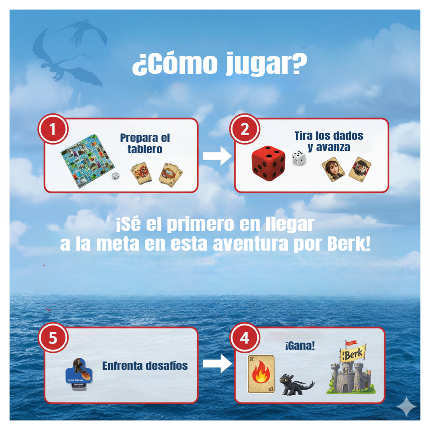 JUEGO DE MESA VUELTA CON DRAGONES - COMO ENTRENAR DRAGON - 7
