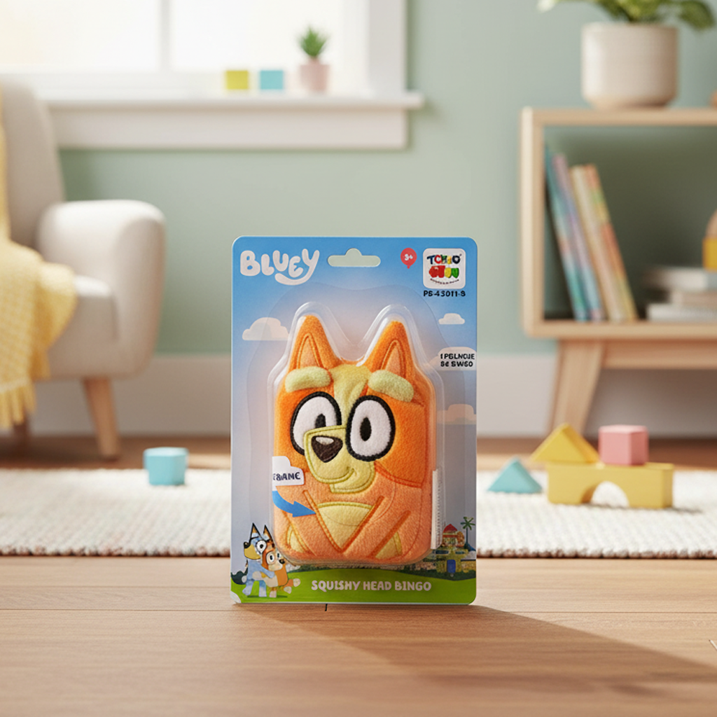 PELUCHE SQUISHY HEAD BINGO - BLUEY - 7