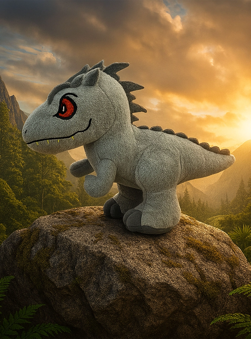 PELUCHE DINOSAURIO GRIS - JURASSIC - 4