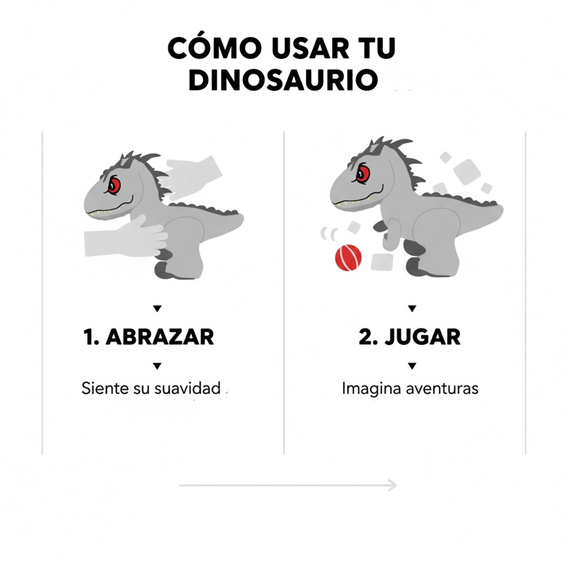 PELUCHE DINOSAURIO GRIS - JURASSIC - 5