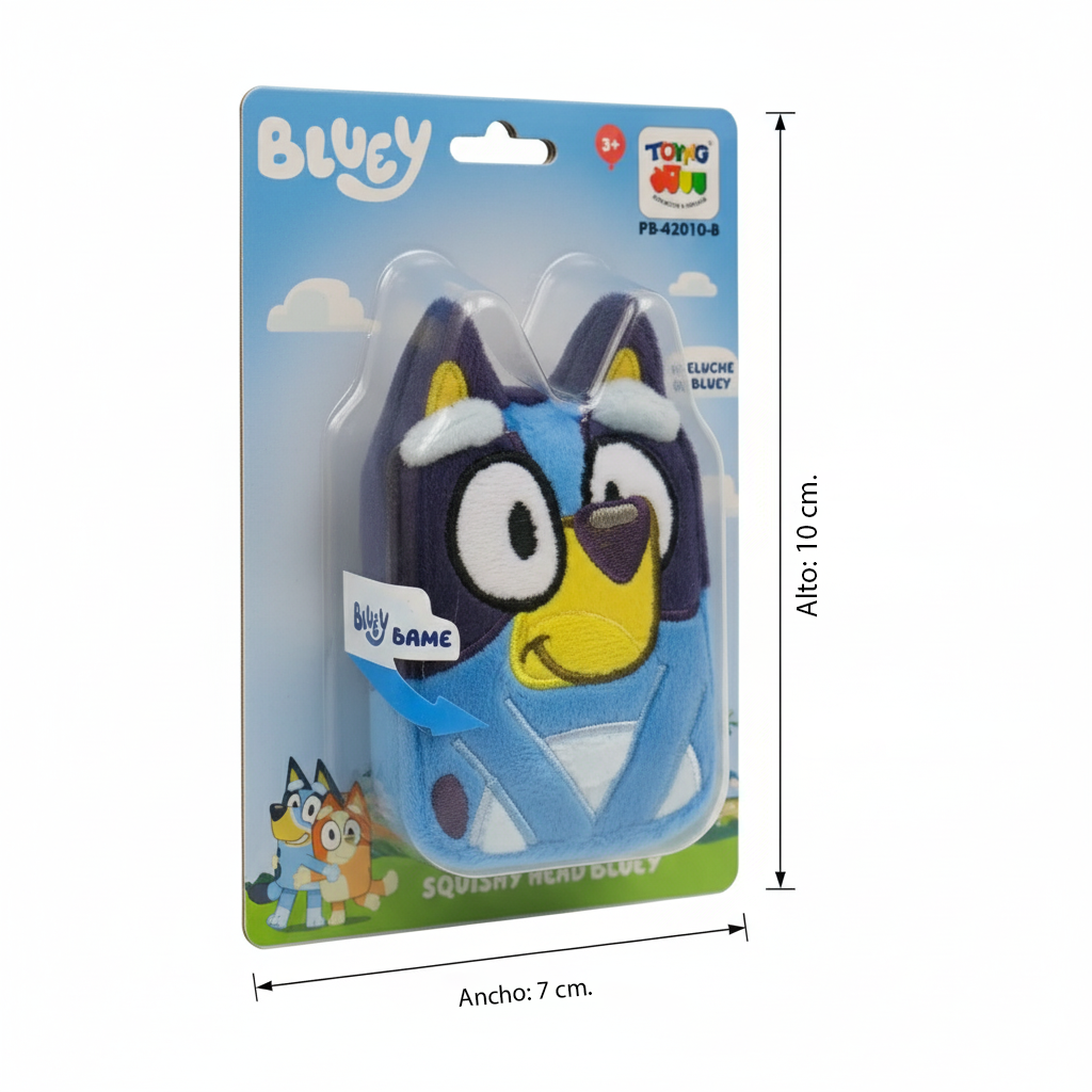 PELUCHE SQUISHY HEAD BLUEY - BLUEY - 6