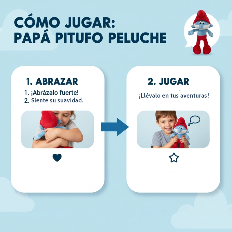 PELUCHE PAPA PITUFO - LOS PITUFOS - 8
